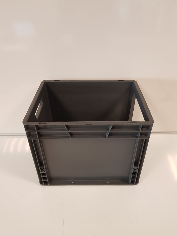 Emtrade (Nieuw) Magazijnbak, 400x300x320 mm, euronorm, donkergrijs pp, nieuw