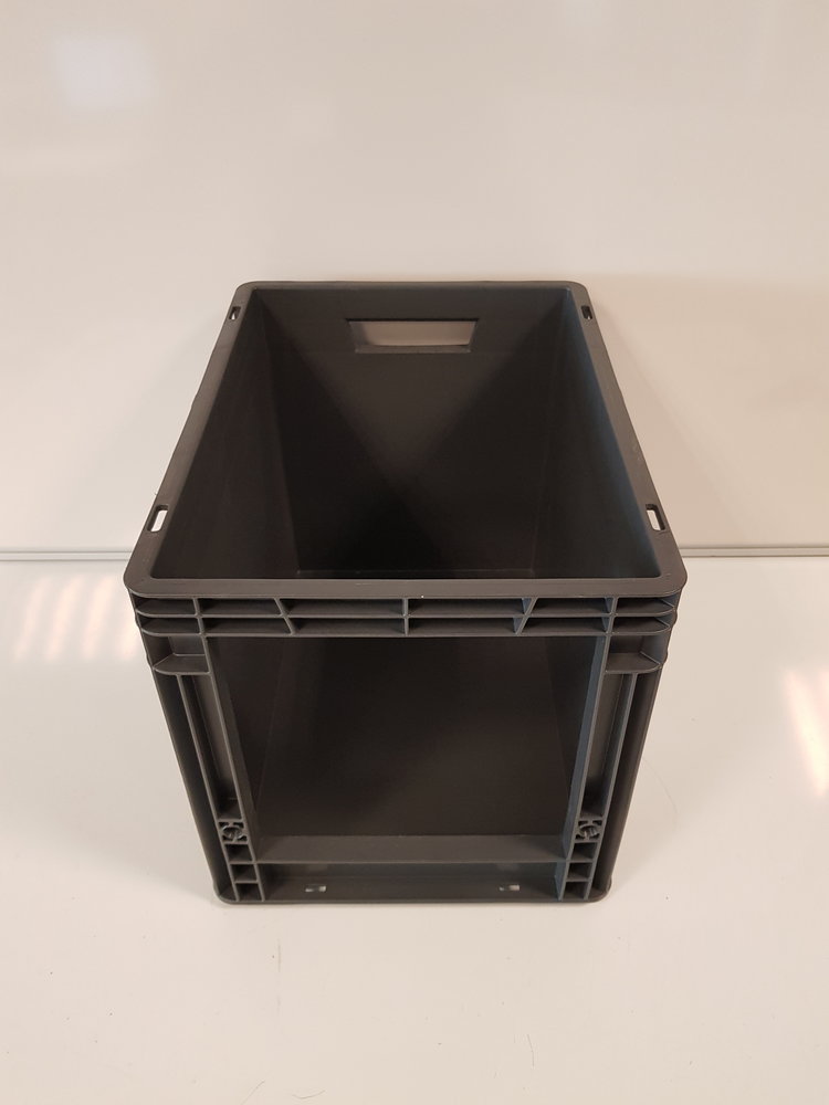 Emtrade (Nieuw) Magazijnbak, 400x300x320 mm, euronorm, donkergrijs pp, nieuw
