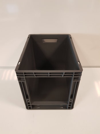 Emtrade (Nieuw) Magazijnbak, 400x300x320 mm, euronorm, donkergrijs pp, nieuw