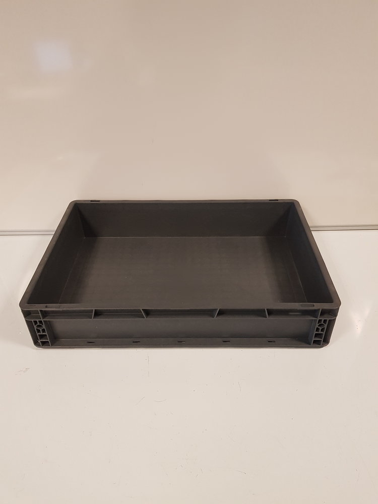 Emtrade (Nieuw) Stapelbak, 600x400x120 mm, euronorm, donkergrijs pp, nieuw