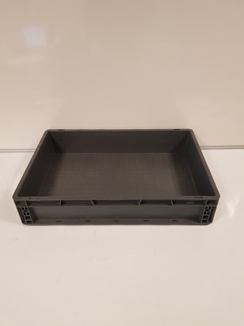 Emtrade (Nieuw) Stapelbak, 600x400x120 mm, euronorm, donkergrijs pp, nieuw
