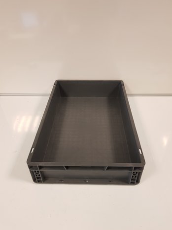 Emtrade (Nieuw) Stapelbak, 600x400x120 mm, euronorm, donkergrijs pp, nieuw