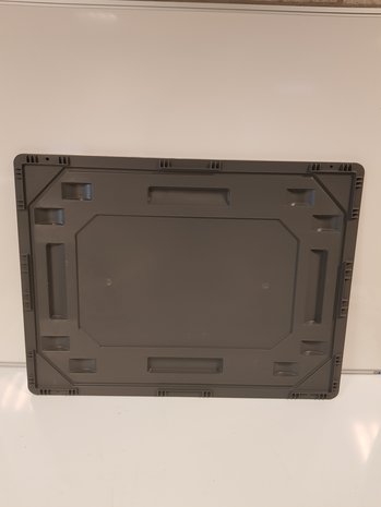 Emtrade (Nieuw) Oplegdeksel, 800x600 mm, euronorm, donkergrijs pp, nieuw