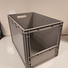 Emtrade Magazijnbak, 600x400x420 mm, euronorm, grijs pp, nieuw