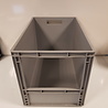 Emtrade Magazijnbak, 600x400x420 mm, euronorm, grijs pp, nieuw