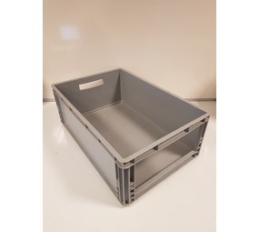 Emtrade Magazijnbak, 600x400x220 mm, euronorm, grijs pp, gebruikt Emtrade Magazijnbak, 600x400x220 mm, euronorm, grijs pp, gebruikt