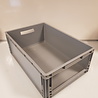 Emtrade Magazijnbak, 600x400x220 mm, euronorm, grijs pp, gebruikt