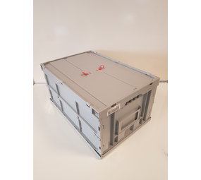 Emtrade Stapelbak, 600x400x300 mm, euronorm, grijs kunststof, gebruikt