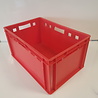 Kruizinga 60x40x30 stapelbare E3 vleeskrat, open handgrepen, rood, HDPE, gebruikt Kruizinga 60x40x30 stapelbare E3 vleeskrat, open handgrepen, rood, HDPE, gebruikt