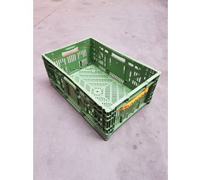 Emtrade Stapelbak, 600x400x240 mm, euronorm, groen pp, gebruikt
