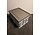 Stapelbak met deksel, 800x600x420 mm, euronorm, grijs pp, gebruikt