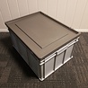 Emtrade Stapelbak met deksel, 800x600x420 mm, euronorm, grijs pp, gebruikt Emtrade Stapelbak met deksel, 800x600x420 mm, euronorm, grijs pp, gebruikt