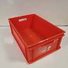 Emtrade 60x40x22 kunststof bak, rood, PP, gesloten, vlakke bodem, gebruikt Emtrade 60x40x22 kunststof bak, rood, PP, gesloten, vlakke bodem, gebruikt