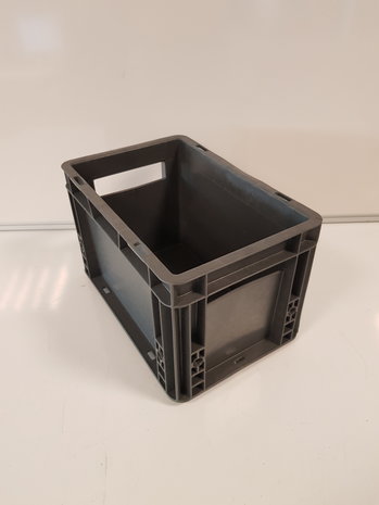 Emtrade 30x20x20 kunststof bak, donker grijs, PP, gesloten, vlakke bodem, nieuw Emtrade 30x20x20 kunststof bak, donker grijs, PP, gesloten, vlakke bodem, nieuw
