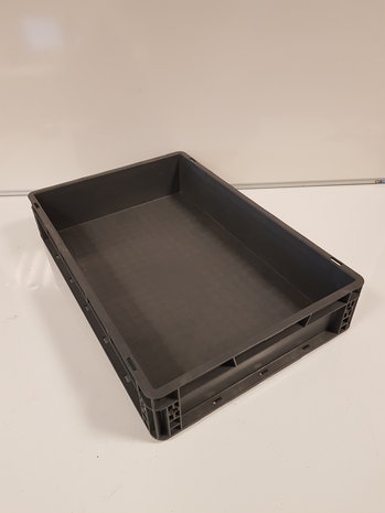 Emtrade (Nieuw) Stapelbak, 600x400x120 mm, euronorm, donkergrijs pp, nieuw