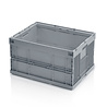 Emtrade Klapkrat, 800x600x450 mm, euronorm, grijs pp, gebruikt Emtrade Klapkrat, 800x600x450 mm, euronorm, grijs pp, gebruikt