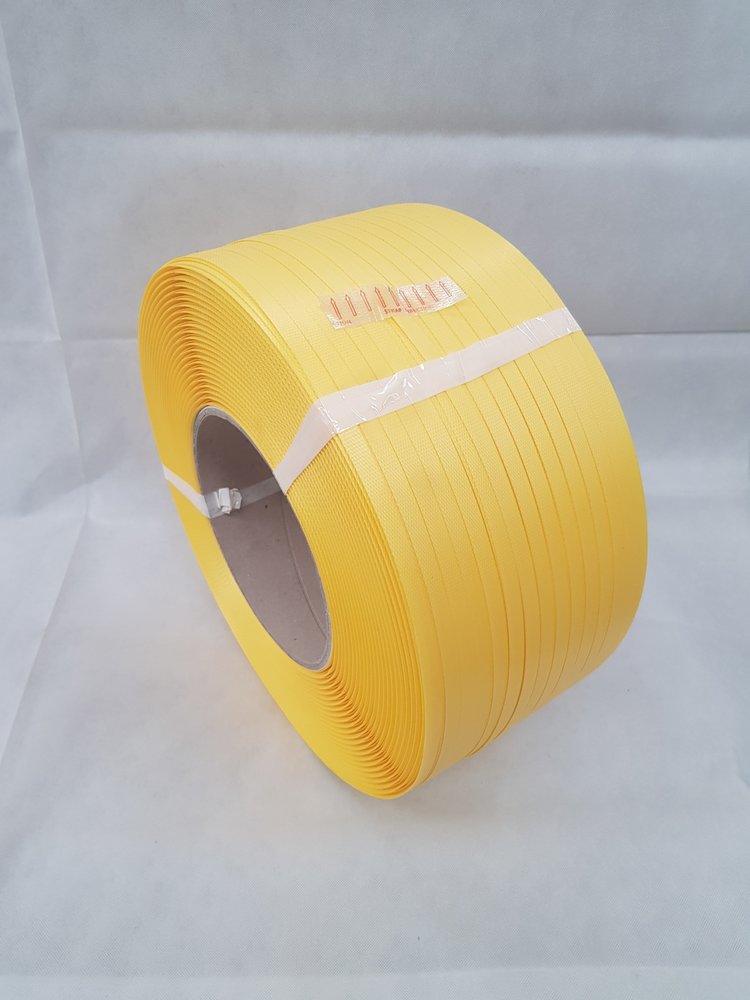 Emtrade (Nieuw) Omsnoeringsband Cyclop PP geel 12x0,75 type AUT/Z diameter rol 20cm / 2000m per doos, nieuw