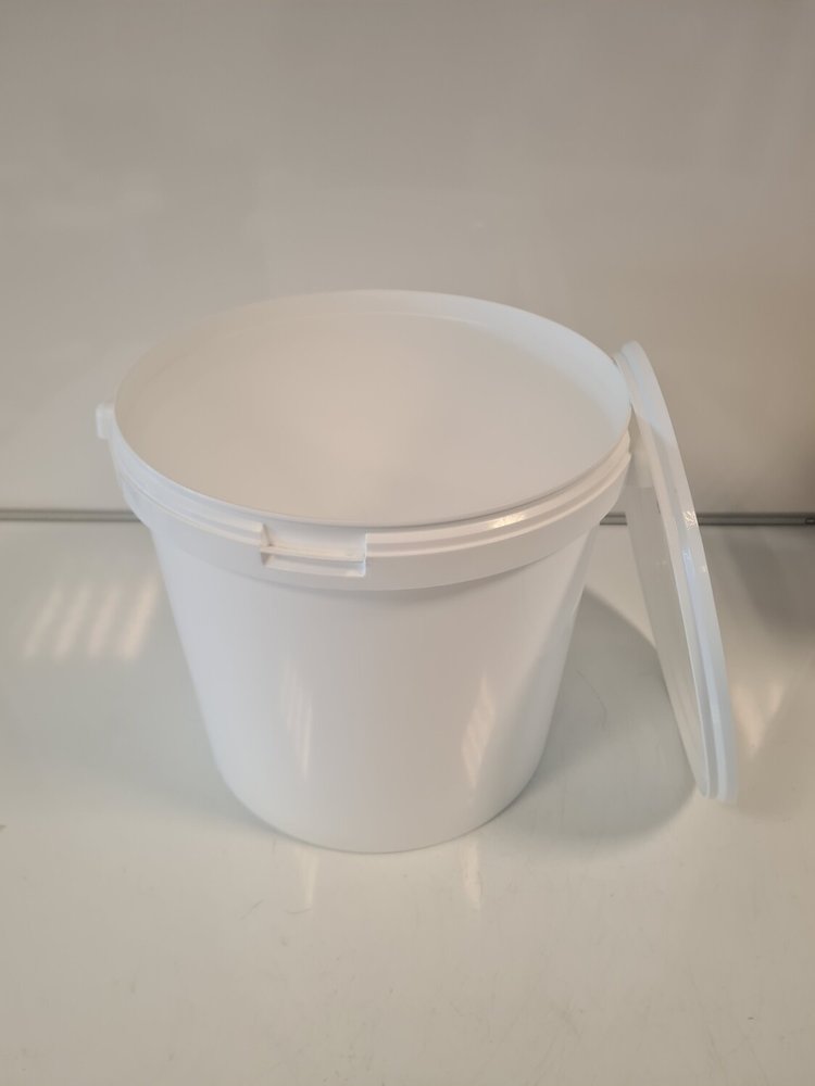 Emtrade (Nieuw) Witte 28 liter emmer met deksel, nieuw Emtrade (Nieuw) Witte 28 liter emmer met deksel, nieuw