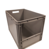 Emtrade Magazijnbak, 600x400x420 mm, euronorm, grijs pp, nieuw