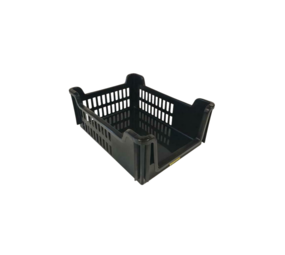 Emtrade Magazijnbak, 400x300x160 mm, euronorm, blauw kunststof, gebruikt