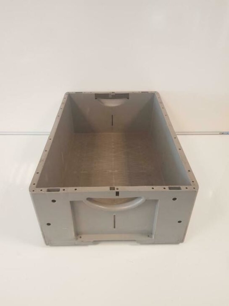 Emtrade Stapelbak, 600x400x220 mm, euronorm, grijs pp, gebruikt