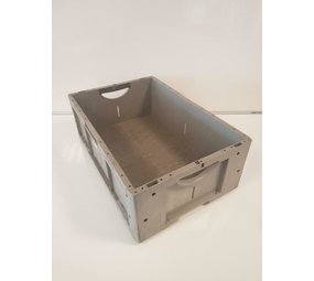 Emtrade Stapelbak, 600x400x220 mm, euronorm, grijs pp, gebruikt
