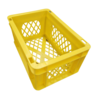 Emtrade Stapelbak 300x200x145 geel geperforeerd gebruikt Emtrade Stapelbak 300x200x145 geel geperforeerd gebruikt