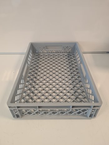 Auer Kunststof stapelkrat 60x40x12 grijs, PP, geperforeerd, gebruikt Auer Kunststof stapelkrat 60x40x12 grijs, PP, geperforeerd, gebruikt