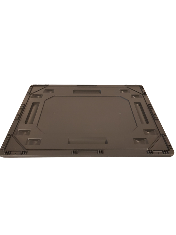 Emtrade (Nieuw) Oplegdeksel, 800x600 mm, euronorm, donkergrijs pp, nieuw