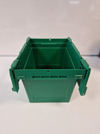 BITO Distributiebak, 400x300x273 mm, euronorm, groen kunststof, gebruikt
