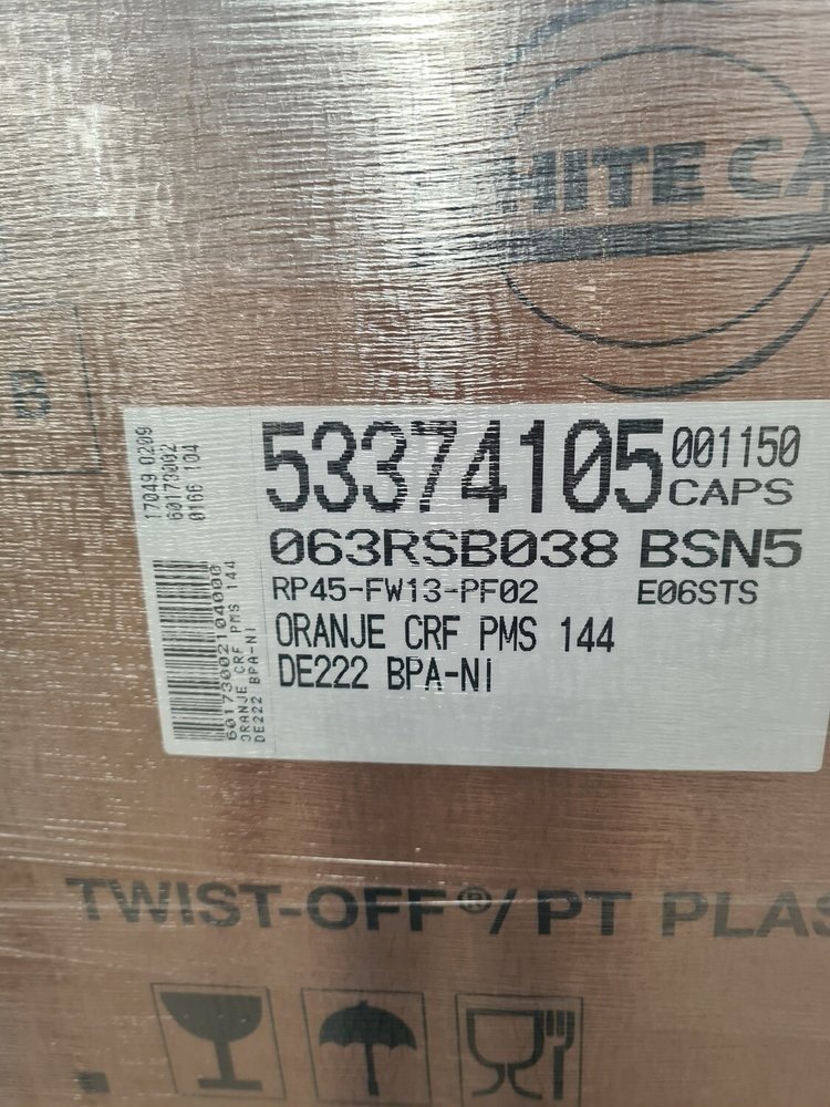 White Cap Deksel Effen Groen 63mm Twist-Off 1440 stuks, nieuw White Cap Deksel Effen Groen 63mm Twist-Off 1440 stuks, nieuw