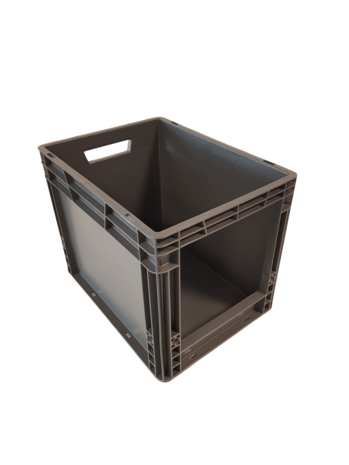 Emtrade (Nieuw) Magazijnbak, 400x300x320 mm, euronorm, donkergrijs pp, nieuw