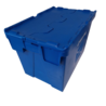 Engels Distributiebak, 600x400x400 mm, euronorm, blauw kunststof, gebruikt