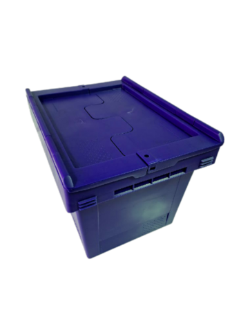 BITO Distributiebak, 400x300x223 mm, euronorm, blauw kunststof, gebruikt