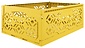40x30x15 klapkrat 17L, geel, recycled, geperforeerd, nieuw 40x30x15 klapkrat 17L, geel, recycled, geperforeerd, nieuw