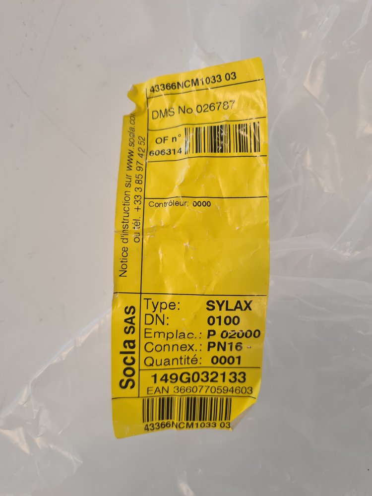 Socla Socla vlinderklep Wafer Sylax DN100 16 bar, Nieuw Socla Socla vlinderklep Wafer Sylax DN100 16 bar, Nieuw