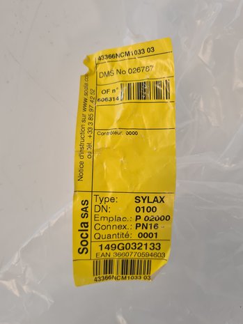 Socla Socla vlinderklep Wafer Sylax DN100 16 bar, Nieuw Socla Socla vlinderklep Wafer Sylax DN100 16 bar, Nieuw