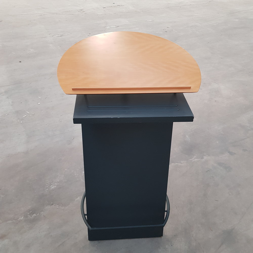 Spreektafel, 105 cm hoog, eiken/zwart, gebruikt