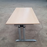 Bureau 180x90 cm, eikel/zilvergrijs, verstelbaar, gebruikt (B) Bureau 180x90 cm, eikel/zilvergrijs, verstelbaar, gebruikt (B)