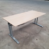 Bureau 180x90 cm, eikel/zilvergrijs, verstelbaar, gebruikt (B) Bureau 180x90 cm, eikel/zilvergrijs, verstelbaar, gebruikt (B)