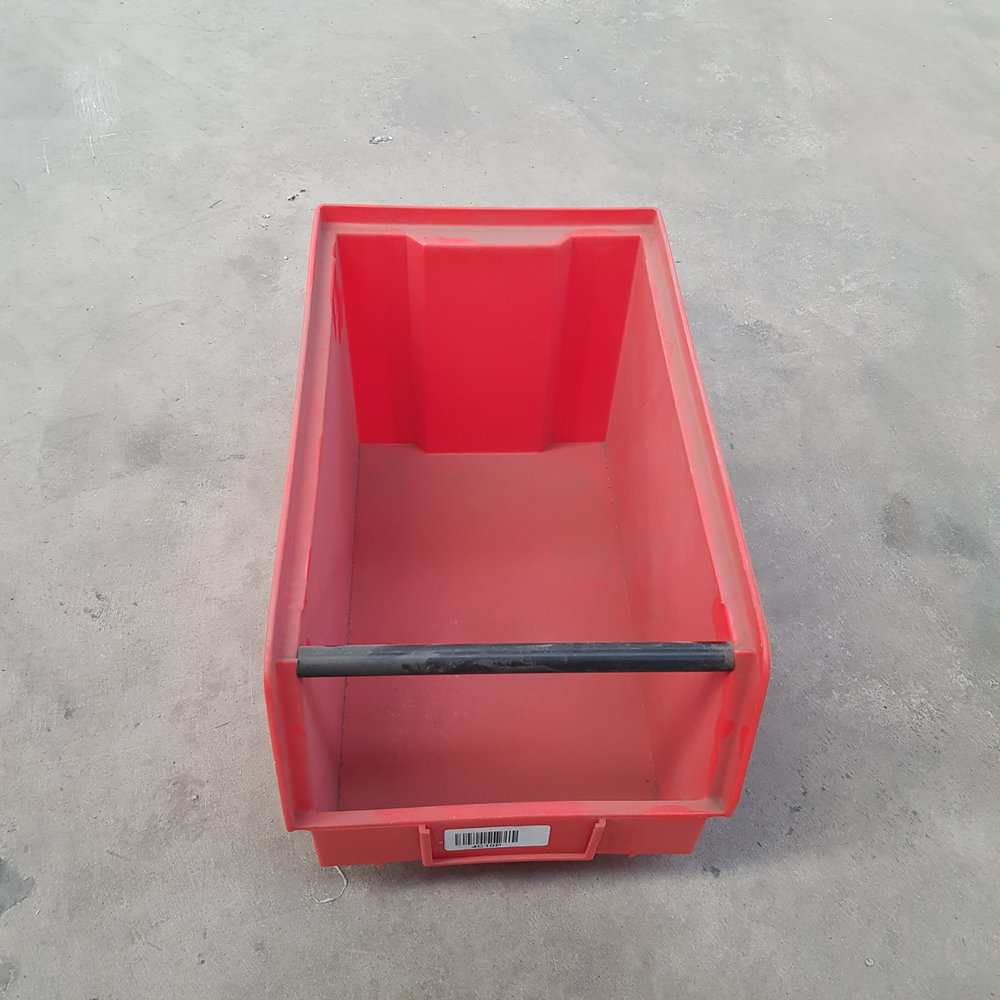 Magazijnbak grijpbak 340x210x200, rood, gebruikt Magazijnbak grijpbak 340x210x200, rood, gebruikt