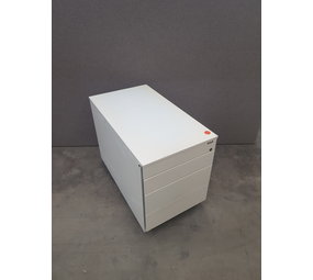 Ladekast 76x42,5x57 cm, wit, 4 laden, gebruikt