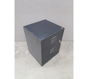 Ladenblok 40x41x53 cm, met sleutel, zwart, 2 laden, gebruikt Ladenblok 40x41x53 cm, met sleutel, zwart, 2 laden, gebruikt