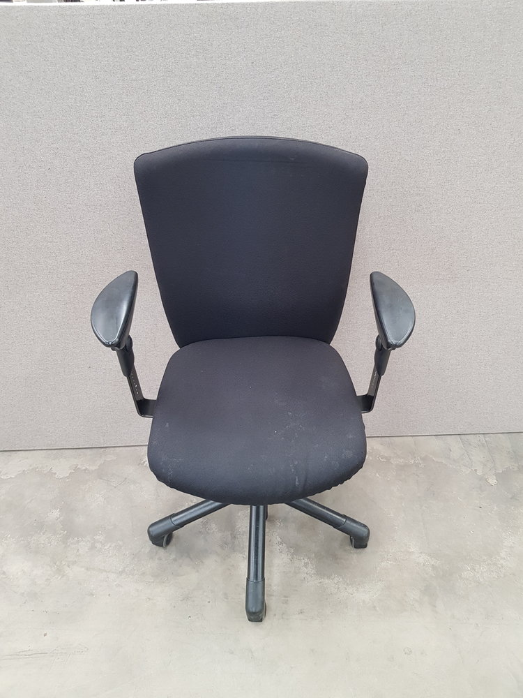 Bureaustoel, zwart, verstelbaar, gebruikt