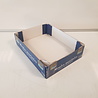 Vouw Tray / Bakje  292x210x70 mm Karton Bruin Blauw Bedrukt Nieuw