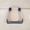Vouw Tray / Bakje  292x210x70 mm Karton Bruin Blauw Bedrukt Nieuw