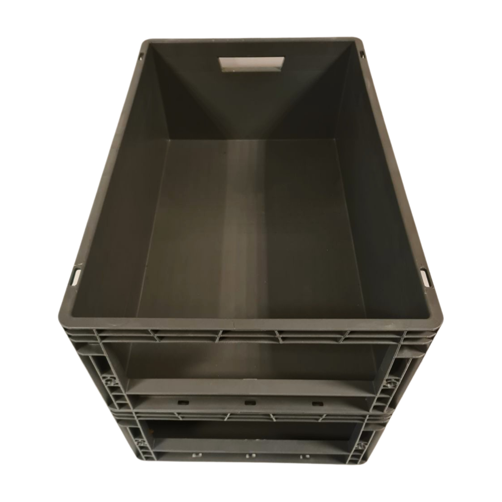 Emtrade (Nieuw) Magazijnbak, 600x400x220 mm, euronorm, grijs kunststof, nieuw