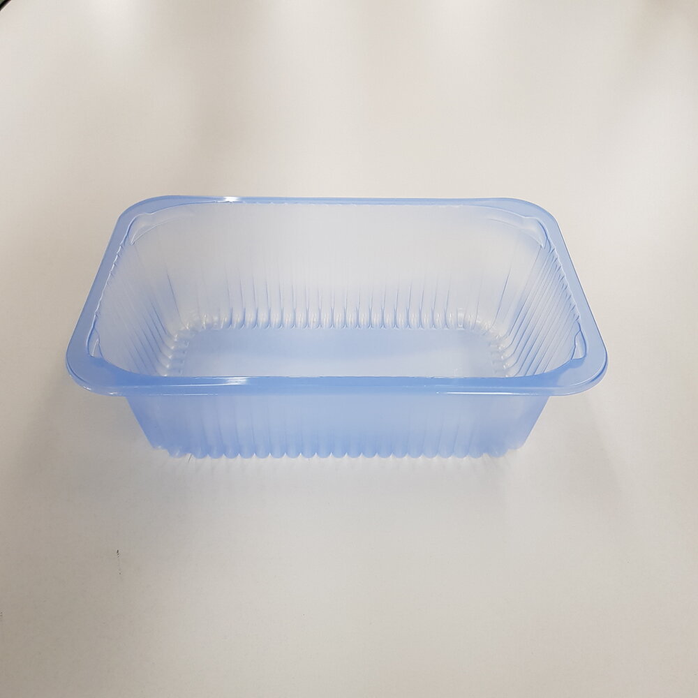 Plastic schaal 275x175x86mm, transparant blauw, nieuw (rest) Plastic schaal 275x175x86mm, transparant blauw, nieuw (rest)