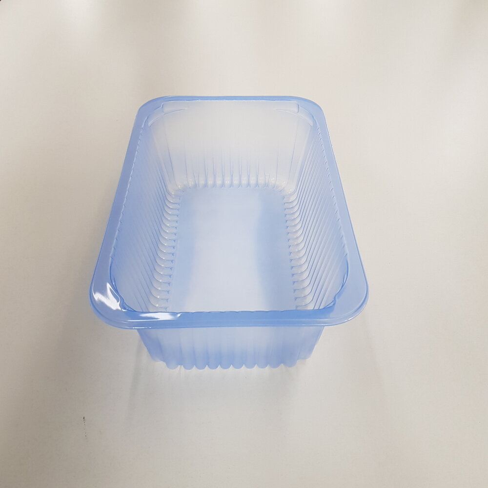 Plastic schaal 275x175x86mm, transparant blauw, nieuw (rest) Plastic schaal 275x175x86mm, transparant blauw, nieuw (rest)