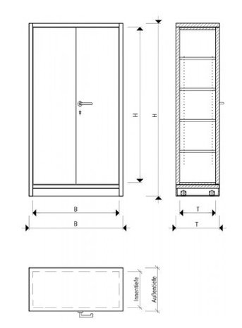 Priorit AG Brandwerende Archief- en documentkast H196 x B106 x D49 cm, gebruikt Priorit AG Brandwerende Archief- en documentkast H196 x B106 x D49 cm, gebruikt